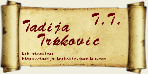 Tadija Trpković vizit kartica